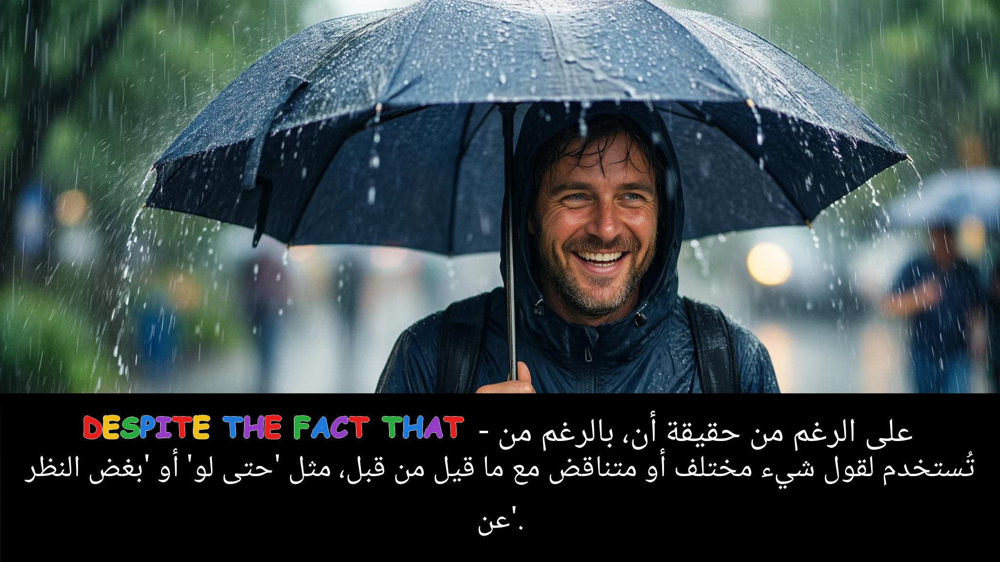 Arabic Illustration for despite the fact that